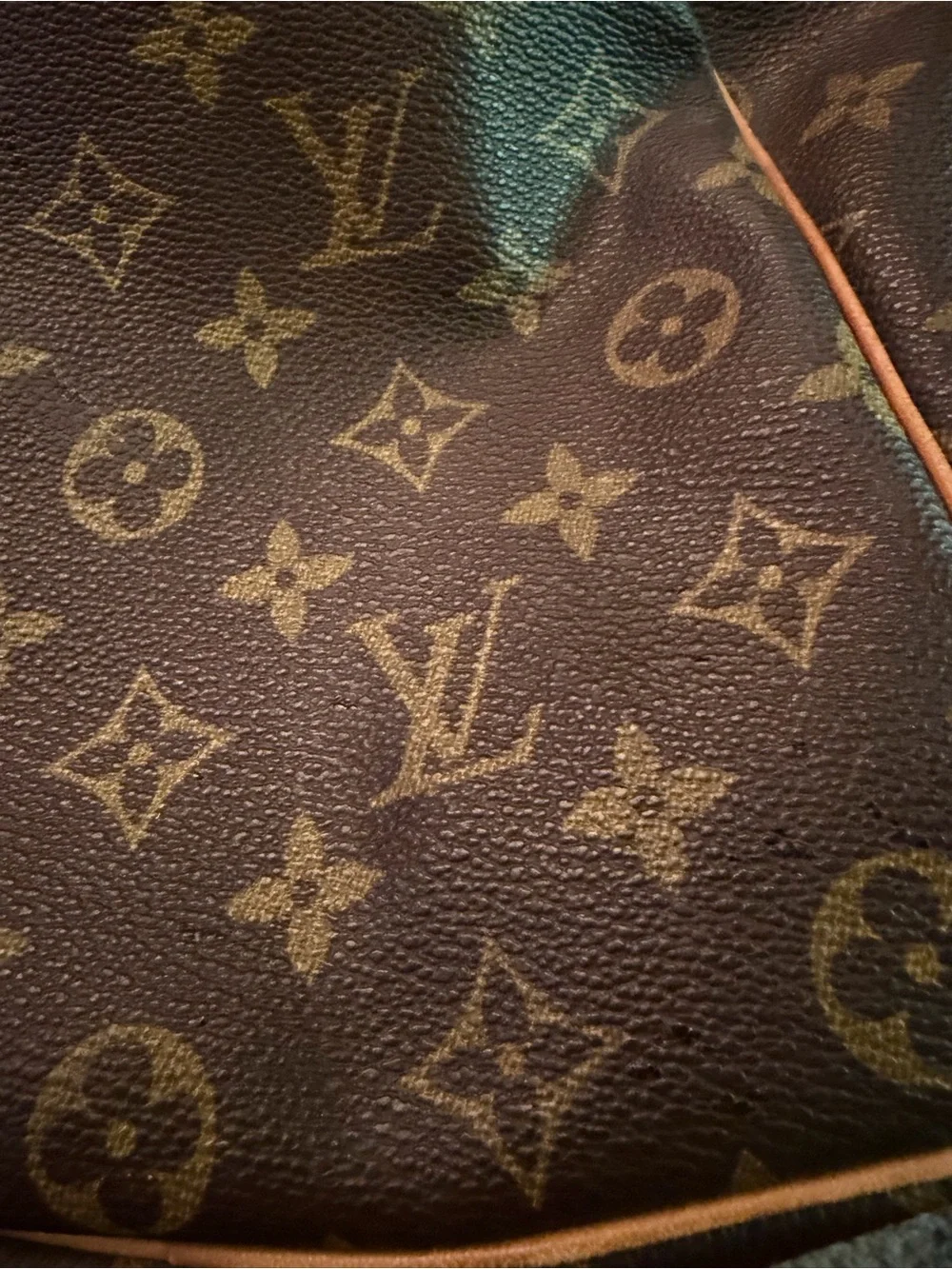 Louis Vuitton Brown Monogram Canvas Duffel with Tan Leather Trim